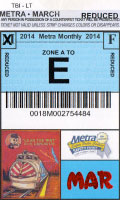 March 2014 monthly ticket
