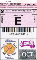 October 2014 monthly ticket