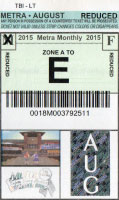 August 2015 monthly ticket