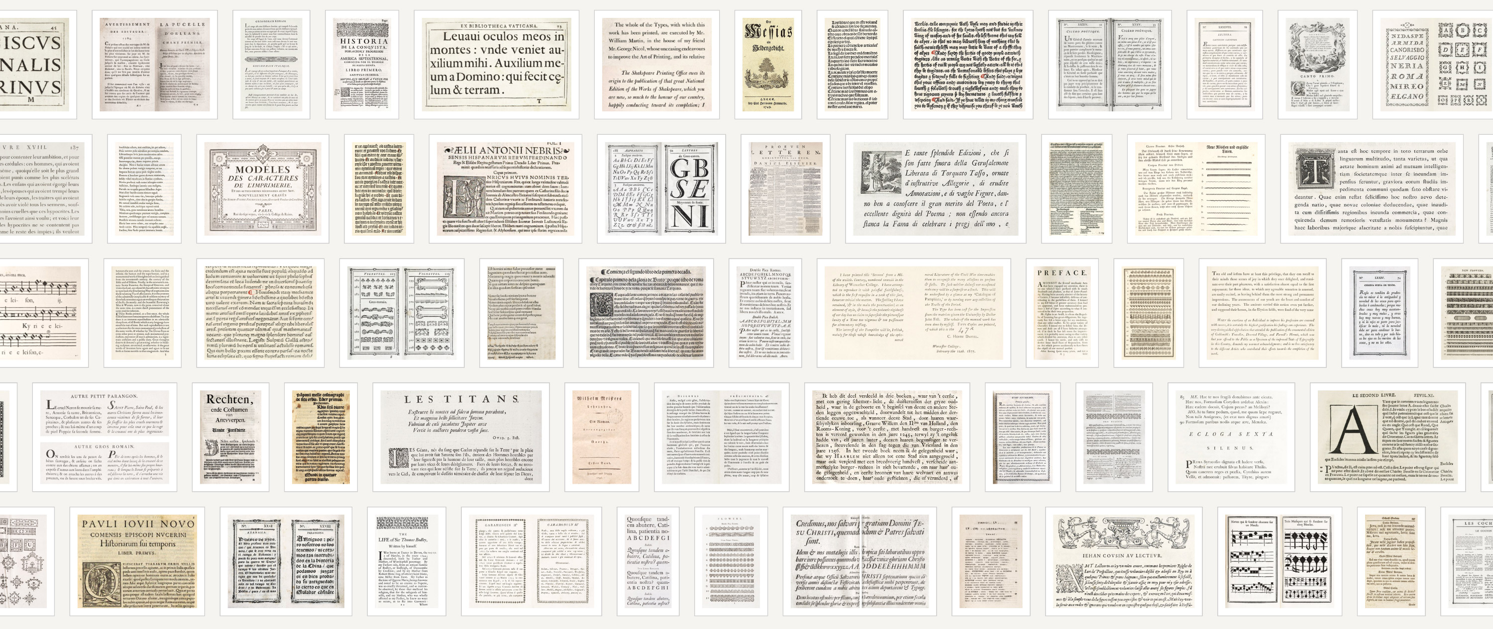 Collage of various facsimiles and scans